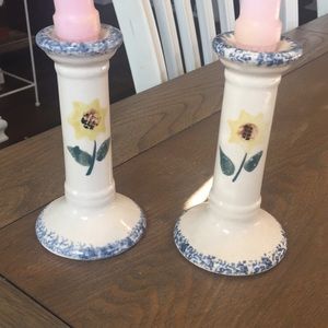 Sunflower candle stick holders
